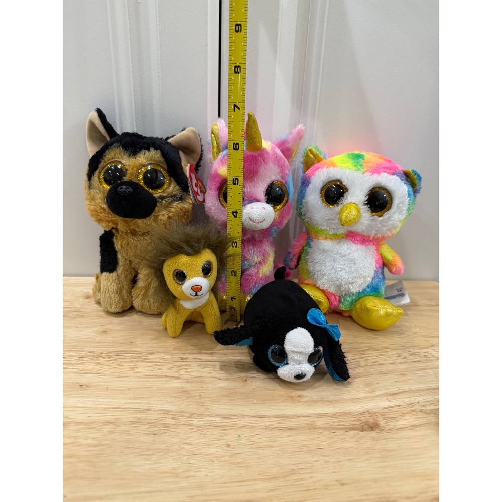 Ty Beanie Boos Spirit Marci Dogs Unicorn Lion Louie Lil Dreamers Owl Lot Plush - Picture 2 of 14